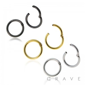 HIGH QUALITY 316L SURGICAL STEEL HINGED SEGMENT RING